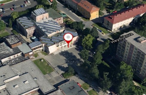 Letecký snímek místa SVČ